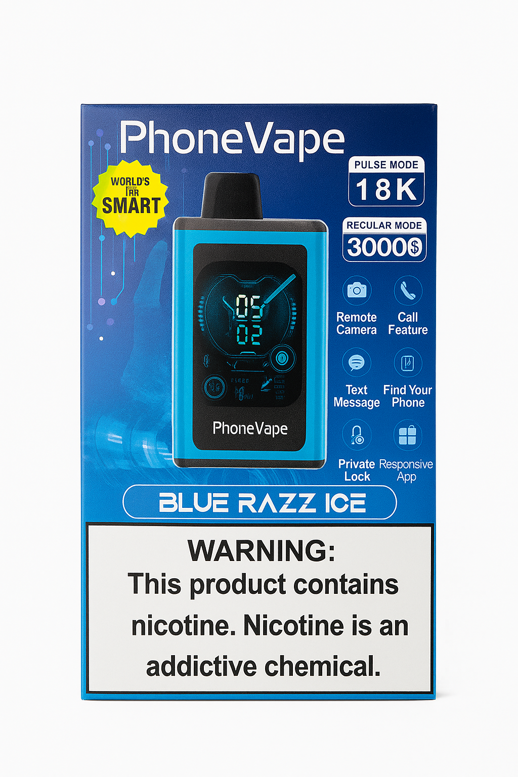 PhoneVape 30K Puffs Disposable Smart Vape | 18K Pulse Mode | World’s First Smart Phone Vape