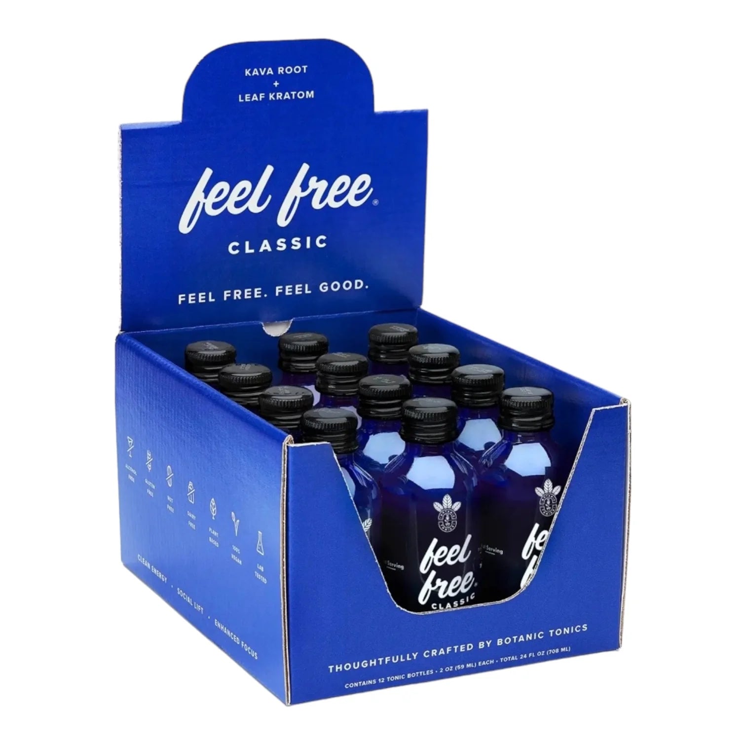 Feel Free Classic | Plant Based Herbal Supplement | 59ML | 12 Piece Display Pack